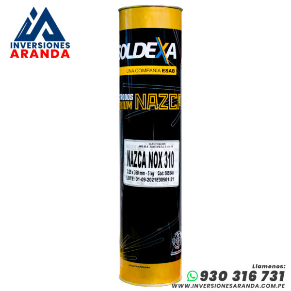 ELECTRODO NAZCA NOX 310 SOLDEXA