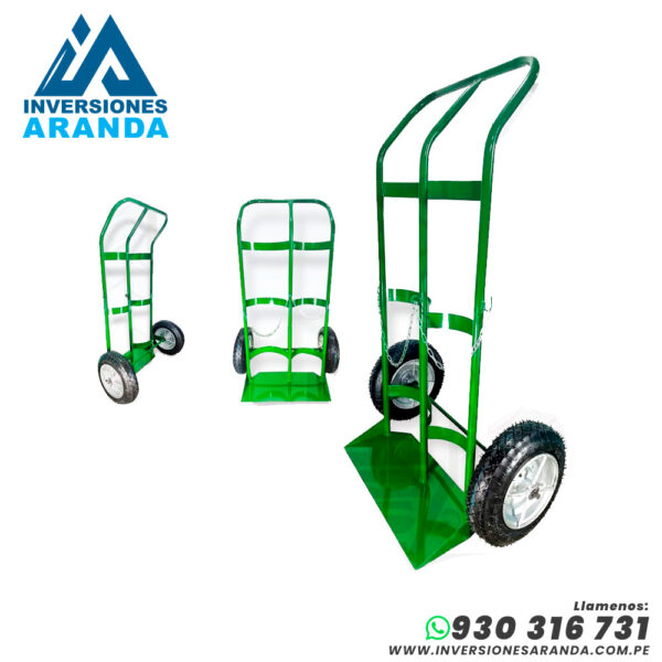 CARRETA PORTA BALON DE OXIGENO Y ACETILENO INDUSTRIAL