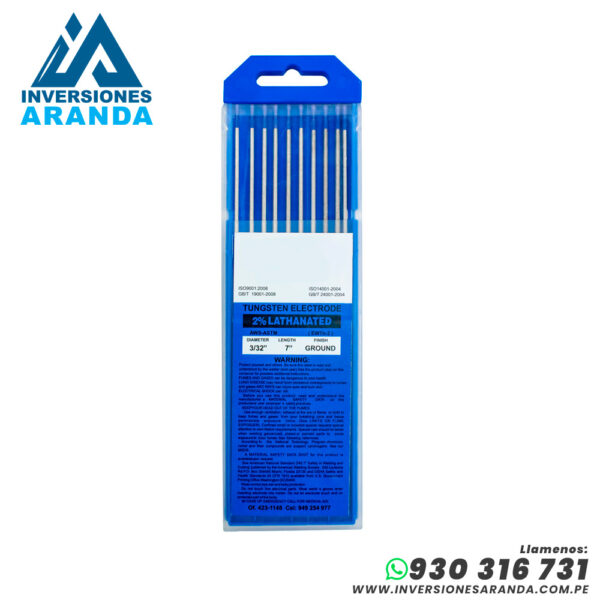 ELECTRODO DE TUNGSTENO COLOR AZUL