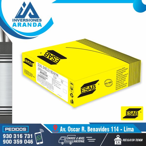 ALAMBRE TUBULAR DUAL SHIELD II 80-Ni1H4 - ESAB