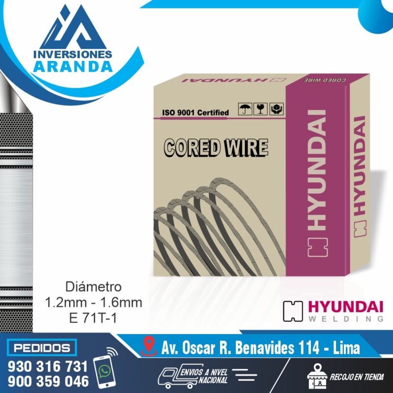 ALAMBRE TUBULAR E 71T-1 HYUNDAI