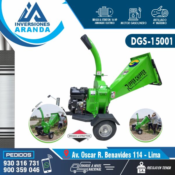 ASTILLADORA - CHIPEADORA PARA TRONCOS Y RAMAS DGS-15001 RIPPER