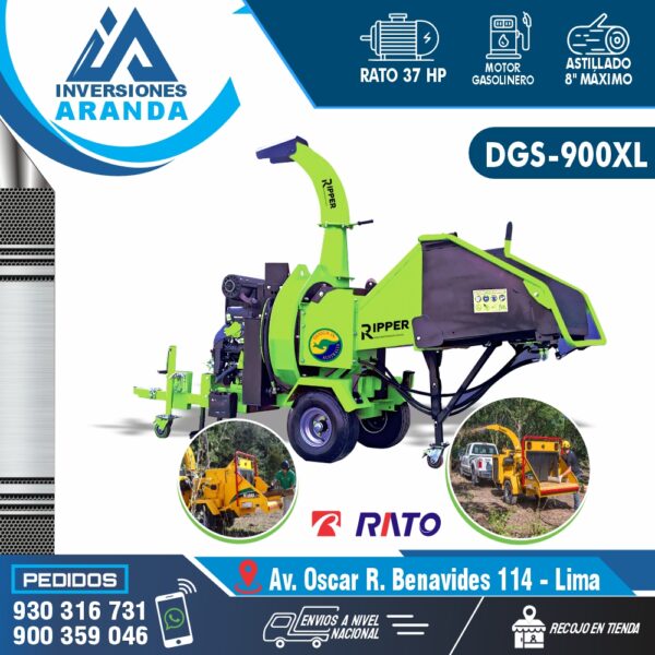 ASTILLADORA - CHIPEADORA PARA TRONCOS Y RAMAS DGS-900XL RIPPER