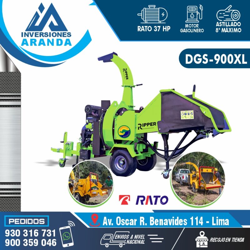 ASTILLADORA - CHIPEADORA PARA TRONCOS Y RAMAS DGS-900XL RIPPER