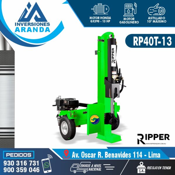 ASTILLADORA - CHIPEADORA PARA TRONCOS Y RAMAS RP-40T-13 RIPPER