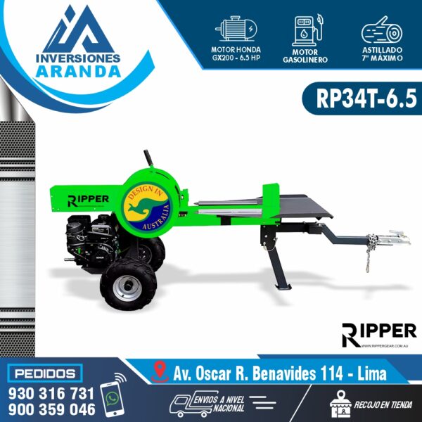 ASTILLADORA - CHIPEADORA PARA TRONCOS Y RAMAS RP34T- 6.5 RIPPER