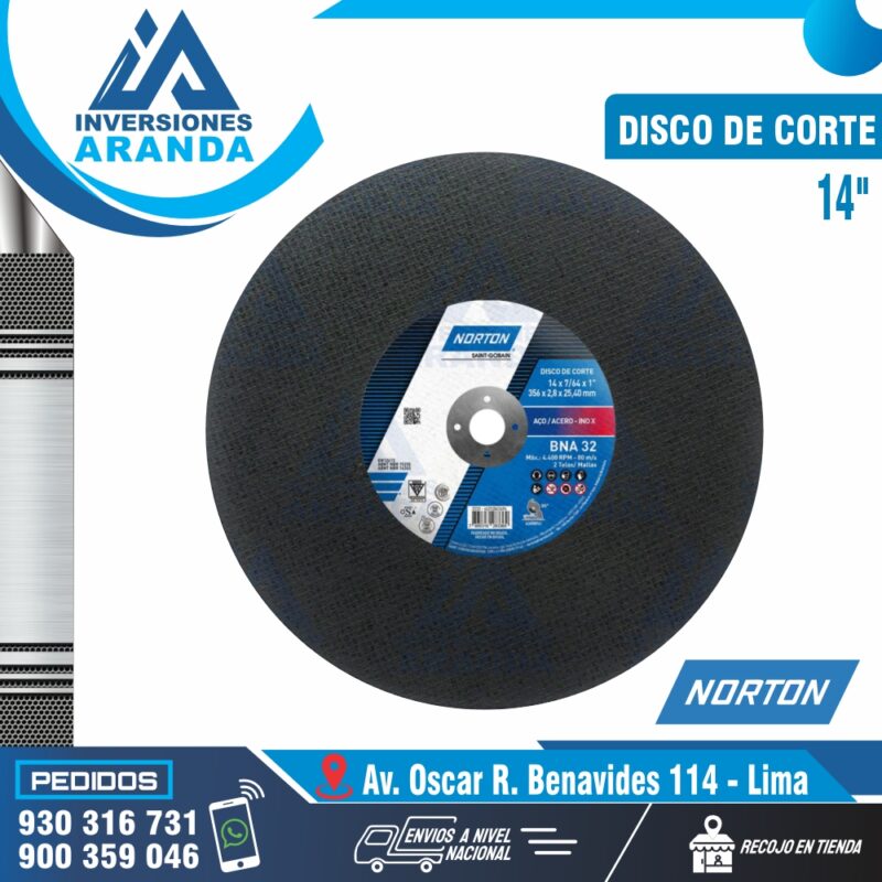 DISCO DE CORTE 14 - NORTON