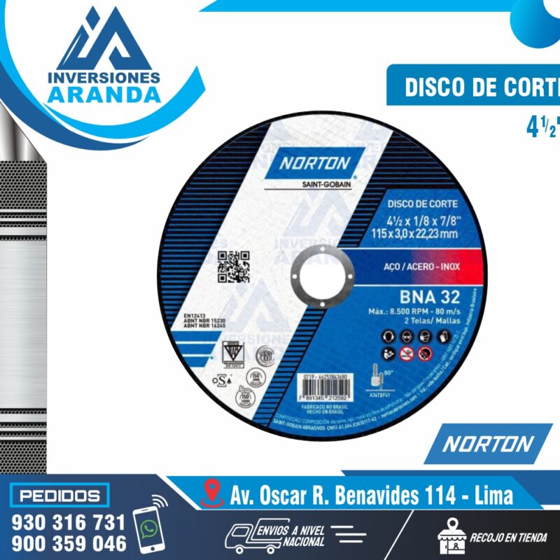 DISCO DE CORTE 4 1-2 - NORTON