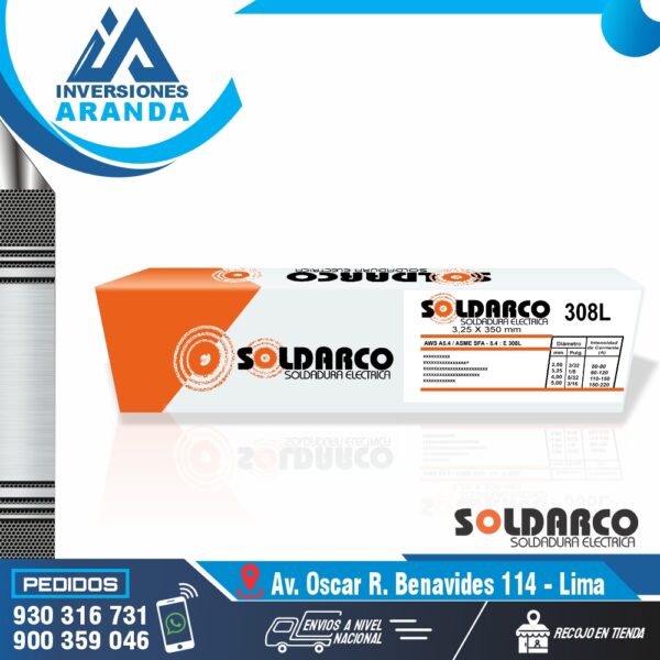 ELECTRODOS PARA ACERO INOXIDABLE 308L