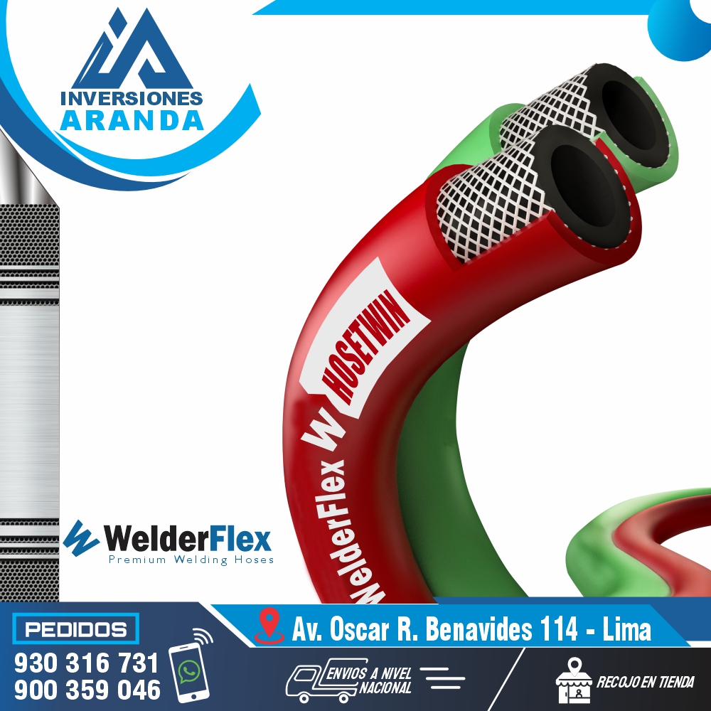 MANGUERA MELLIZA PARA OXICORTE DE 1-4 300 PSI MANGUERA MELLIZA PARA OXICORTE DE 1-4 300 PSI