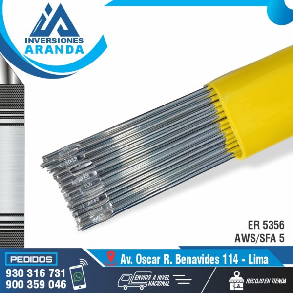 MATERIAL DE APORTE TIG ALUMINIO ER 5356 WP
