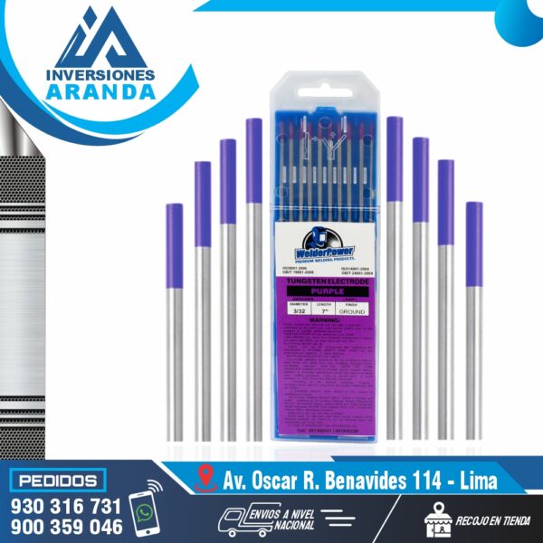 TUNGSTENO LANTANO - ZIRCONIO - LTRIO (PURPLE)