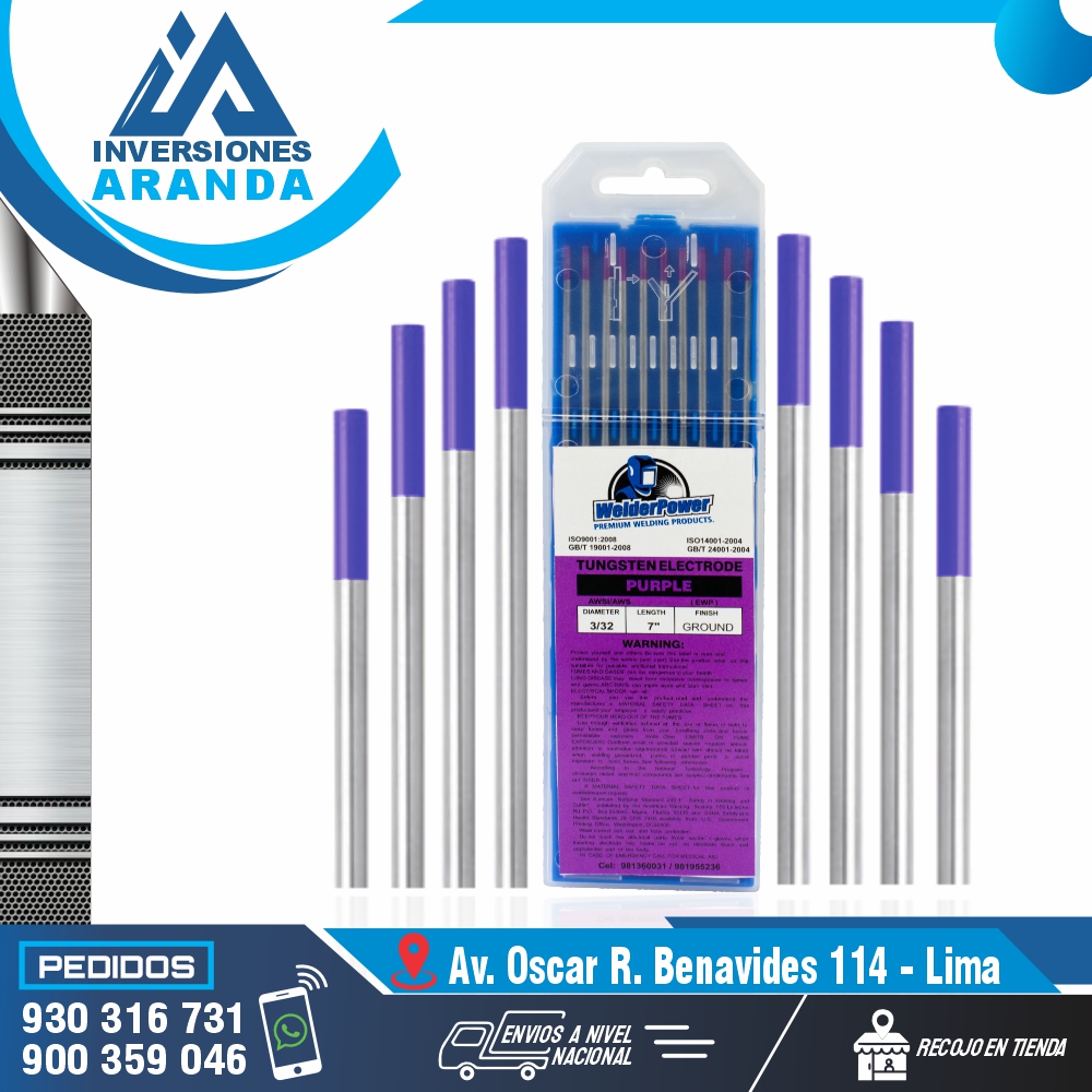 TUNGSTENO LANTANO - ZIRCONIO - LTRIO (PURPLE) TUNGSTENO LANTANO - ZIRCONIO - LTRIO (PURPLE)