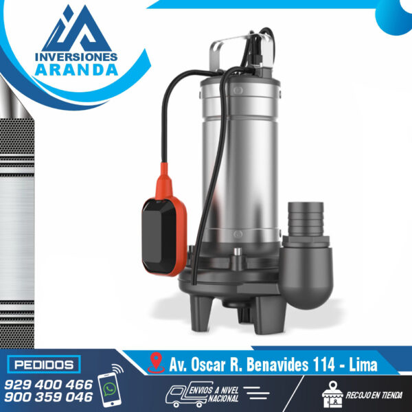 BOMBA DE AGUA SUMERGIBLE DE DESAGUES LEO LSWM200A