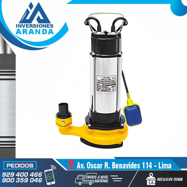 BOMBA DE AGUA SUMERGIBLE V1500F CATTINI