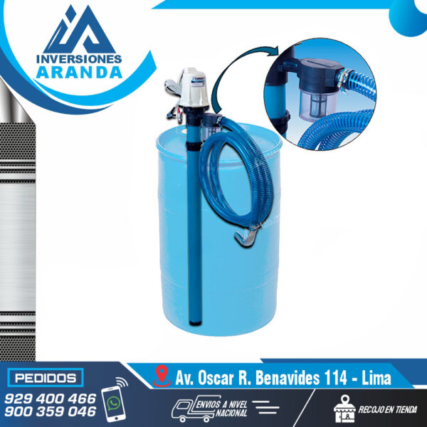 BOMBA ELECTRICA PARA TAMBOR DE 200L DE 12V CON FILTRO YAMAGUCHI 303