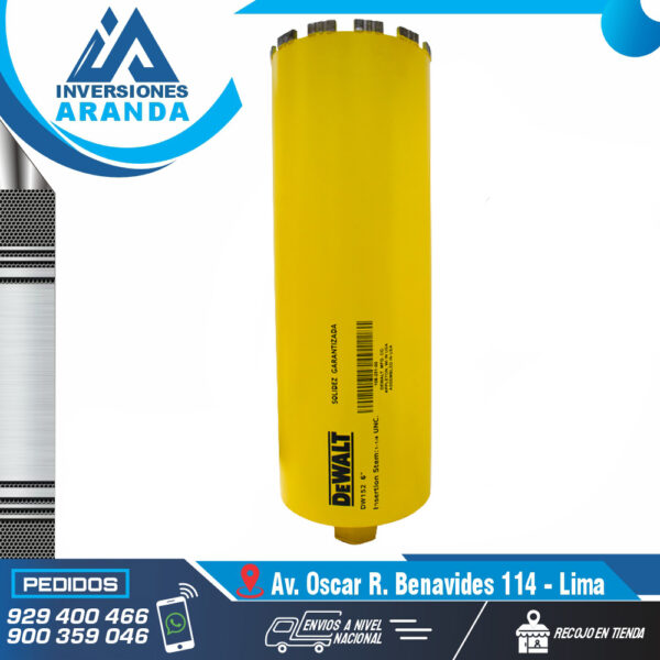 BROCA PARA DIAMANTINA DE 6" DEWALT DW152