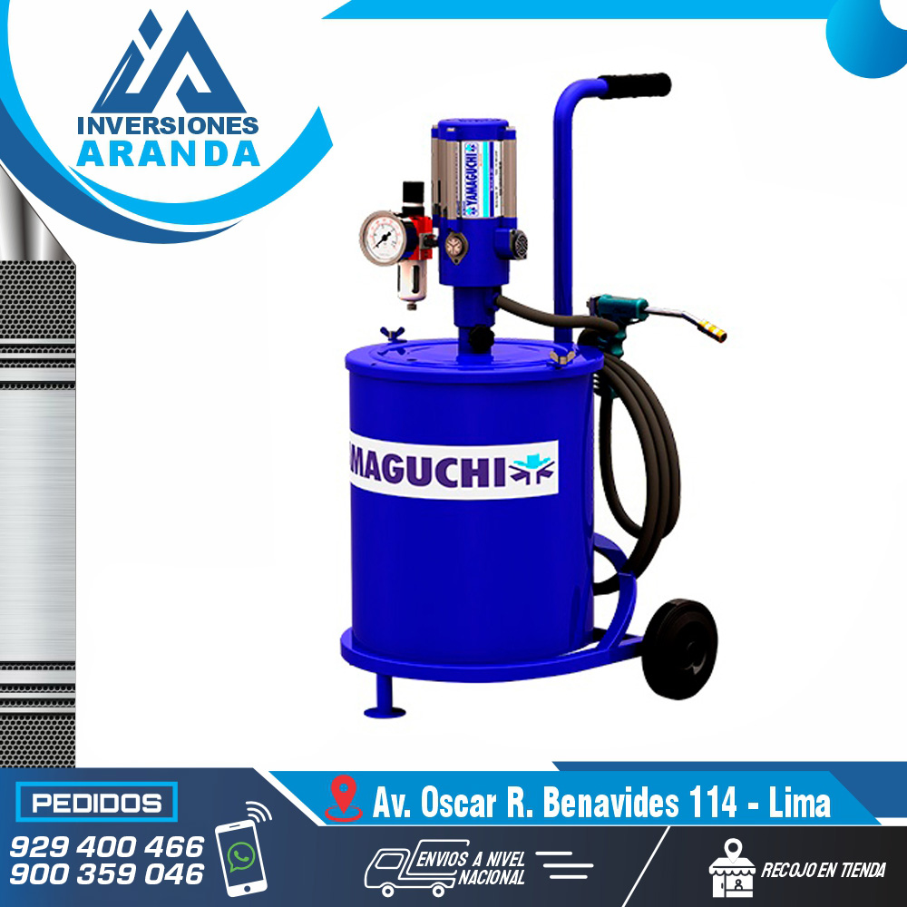 ENGRASADORA NEUMATICA DE 20KG CON RUEDAS YAMAGUCHI 281 ENGRASADORA NEUMATICA DE 20KG CON RUEDAS YAMAGUCHI 281