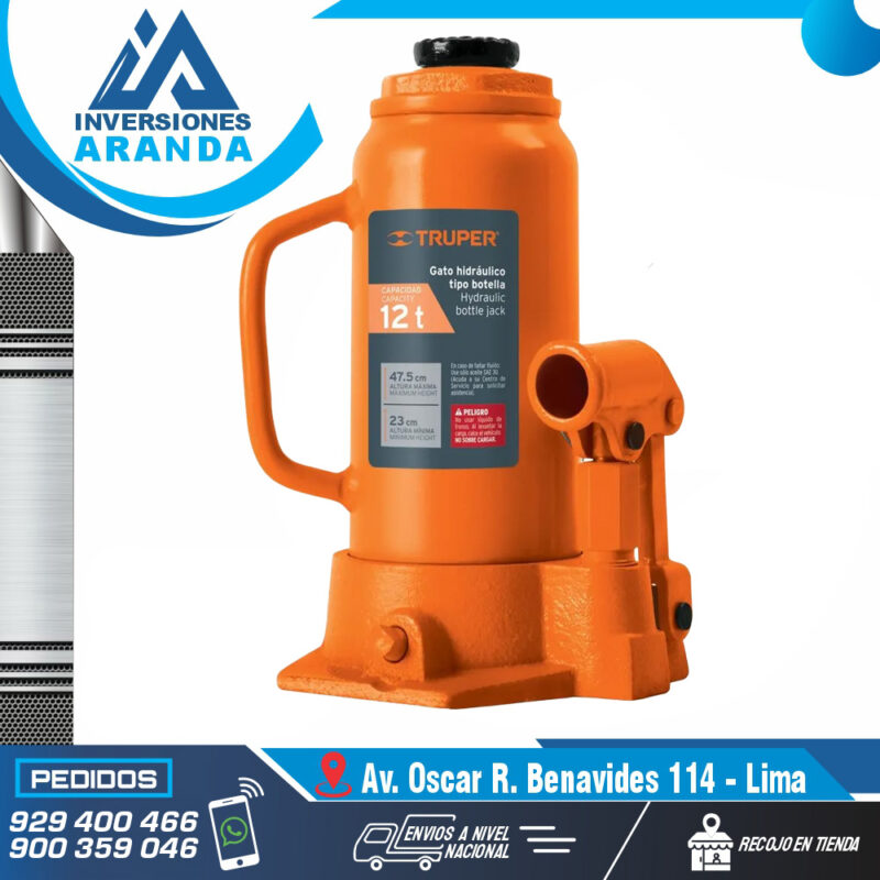 GATO HIDRÁULICO DE BOTELLA, 12 TON