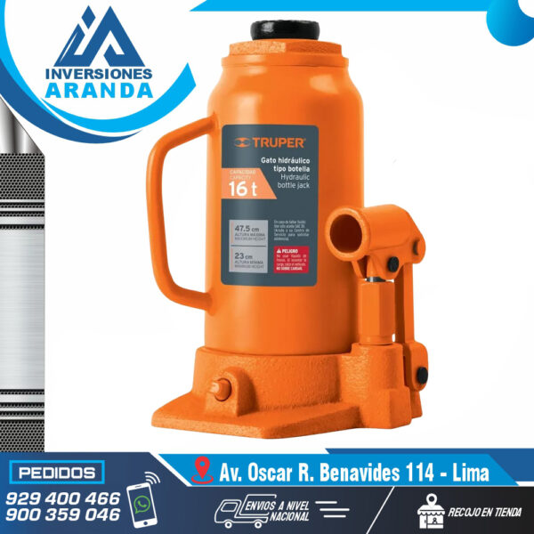 GATO HIDRÁULICO DE BOTELLA, 16 TON