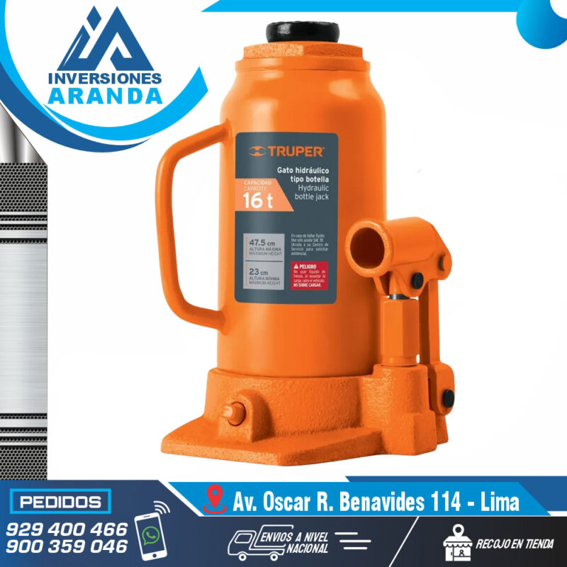 GATO HIDRÁULICO DE BOTELLA, 16 TON