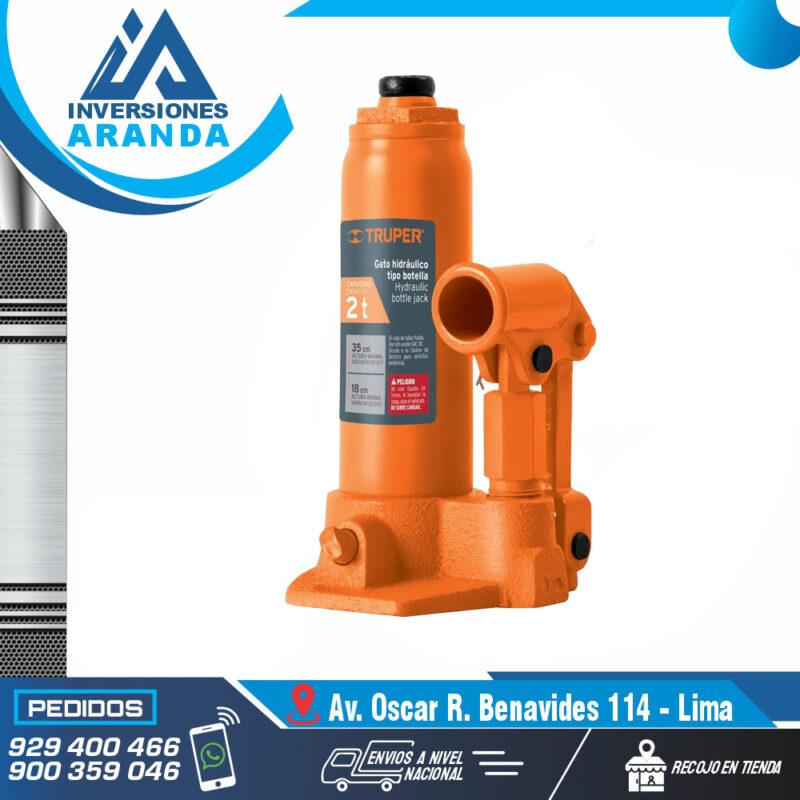 GATO HIDRÁULICO DE BOTELLA 2 TON