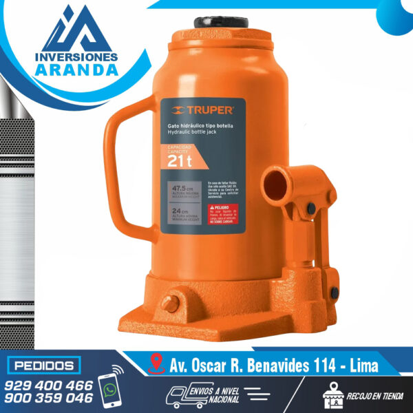 GATO HIDRÁULICO DE BOTELLA, 21 TON