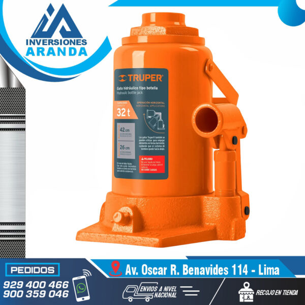 GATO HIDRÁULICO DE BOTELLA, 32 TON
