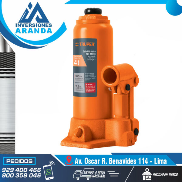 GATO HIDRÁULICO DE BOTELLA 4 TON