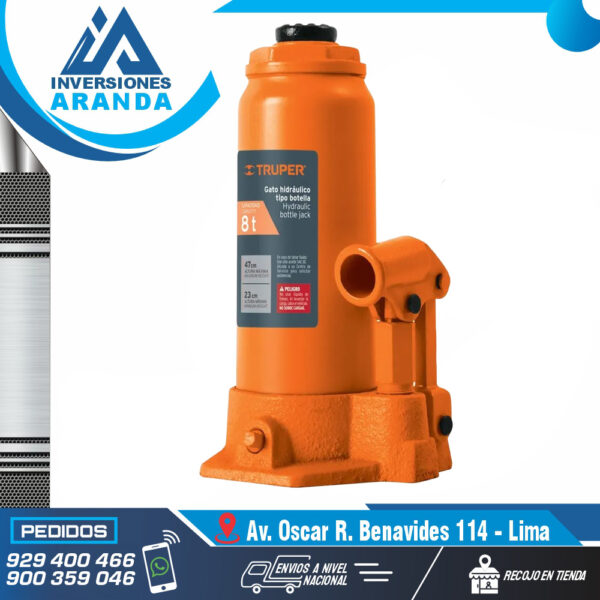 GATO HIDRÁULICO DE BOTELLA 8 TON