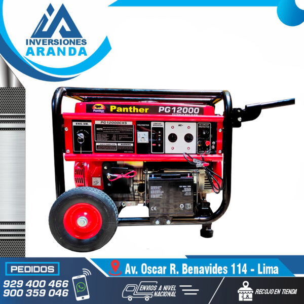 GENERADOR DE CORRIENTE ELECTRICO MONOFASICO PANTHER MOD-PG12000CXS