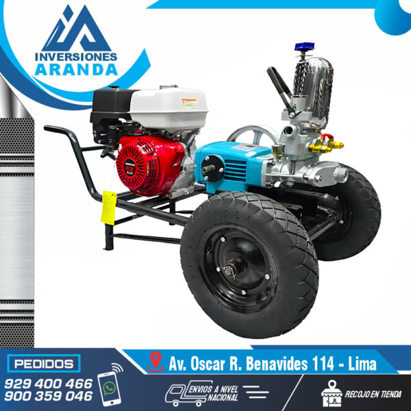 MCH390-547C MOTOFUMIGADORA ESTACIONARIA CON CARRETA Y LLANTAS DE 16″