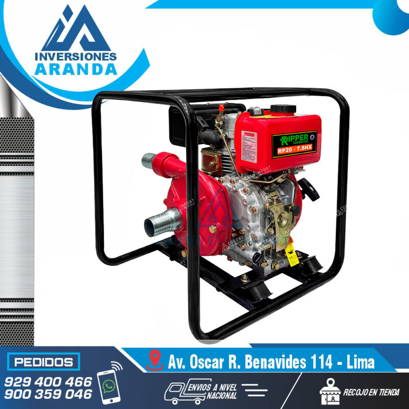 MOTOBOMBA DE ALTA PRESIÓN DIESEL 2"X 2″RP20-7.5HX RIPPER