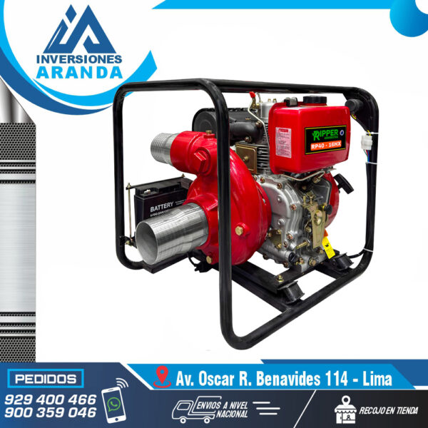 MOTOBOMBA DE ALTA PRESIÓN DIESEL 4"X 4″RP40-16HX RIPPER