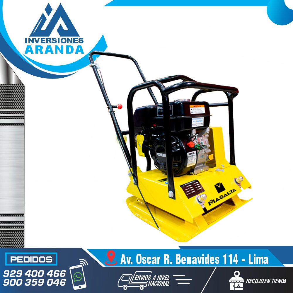 PLANCHA COMPACTADORA CON MOTOR KOHLER MASALTA MOD-MS100-4 PLANCHA COMPACTADORA CON MOTOR KOHLER MASALTA MOD-MS100-4