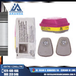 3M 60923 CARTUCHO DUAL PARA VAPORES ORG, GASES ÁCIDOS Y PARTÍCULAS P100