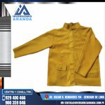 CASACA DE CUERO PARA SOLDADOR - RES AMARILLO
