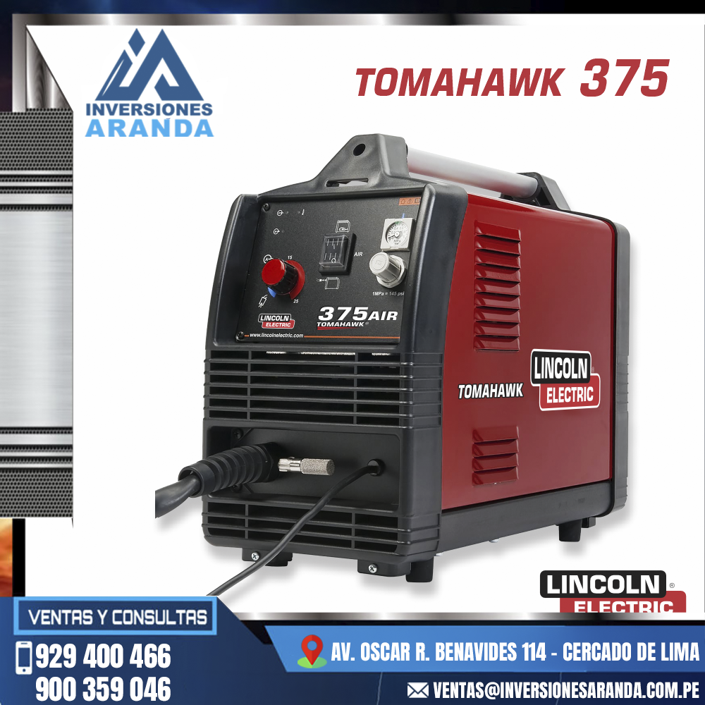 CORTADORA-DE-PLASMA-TOMAHAWK-375-LINCOLN.png CORTADORA DE PLASMA TOMAHAWK 375 - LINCOLN - Imagen 1