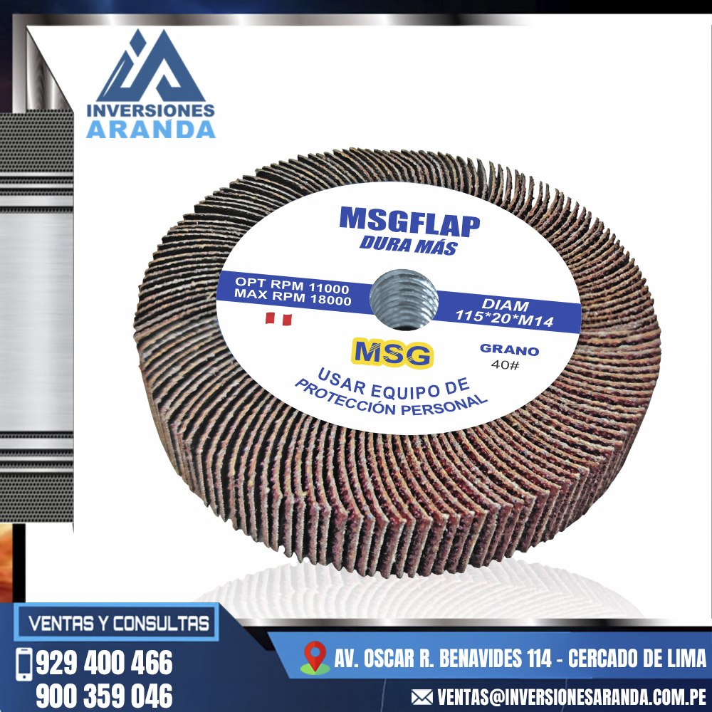 DISCO-FLAP-PARA-PULIR-DE-41-2-GRANO-No-40.png MOTA FLAP PARA PULIR DE 41/2 GRANO #40 - Imagen 1
