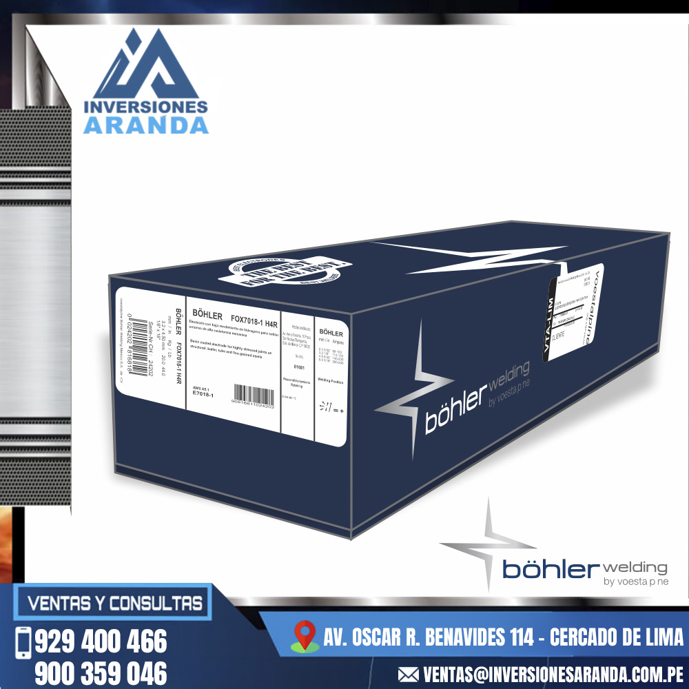 ELECTRODO-BOHLER-FOX7018-1-H4R.jpg ELECTRODO BOHLER FOX7018-1 H4R - Imagen 1
