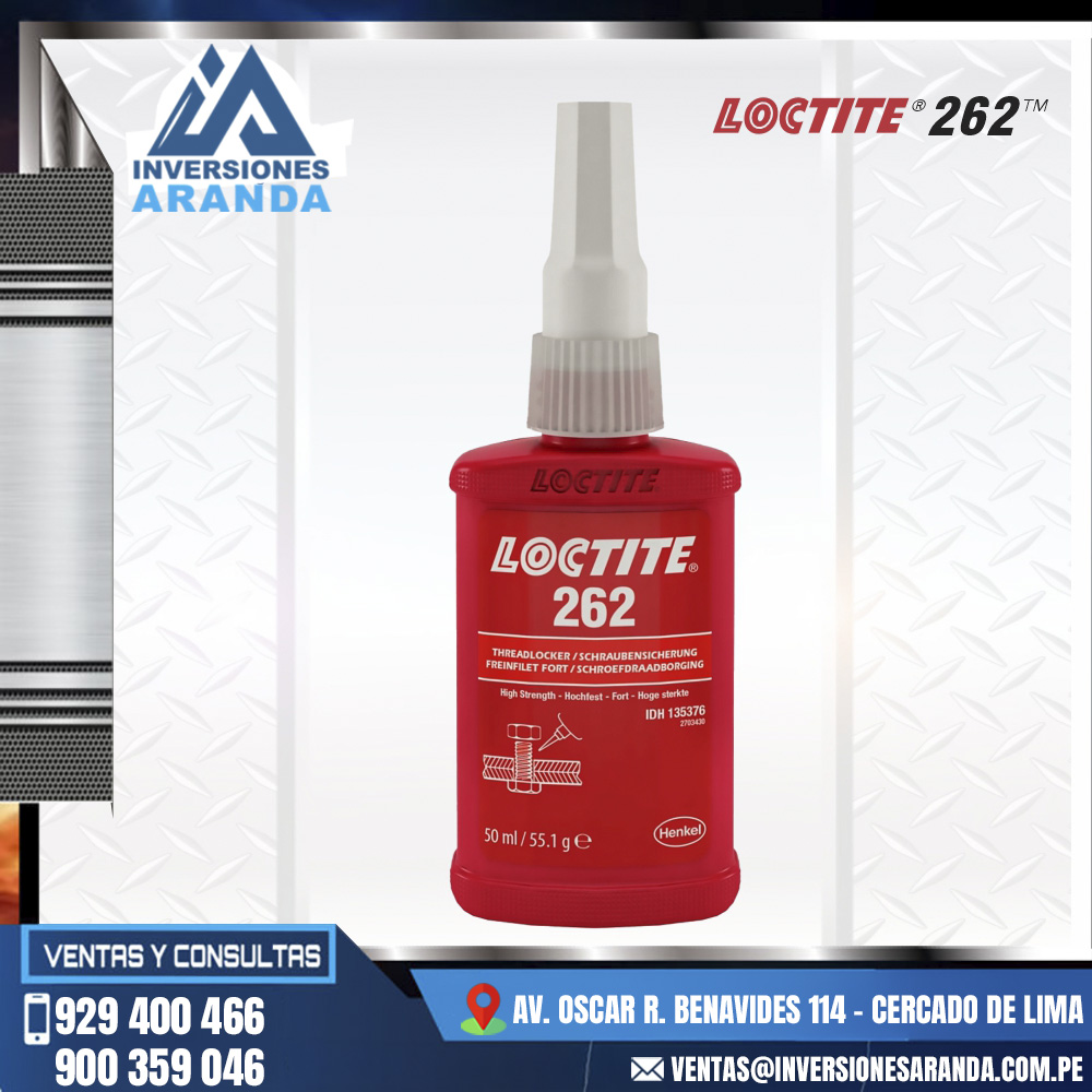 FIJADOR-DE-ROSCAS-EN-BASE-METACRILATO-LOCTITE-262.jpg FIJADOR DE ROSCAS EN BASE METACRILATO - LOCTITE 262 - Imagen 1