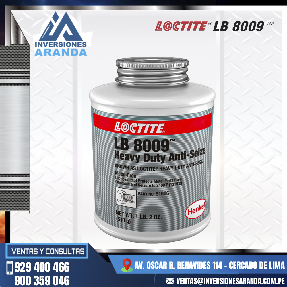 LUBRICANTE-ANTIADHERENTE-LOCTITE®-LB-8009.jpg LUBRICANTE ANTIADHERENTE - LOCTITE LB 8009 - Imagen 1