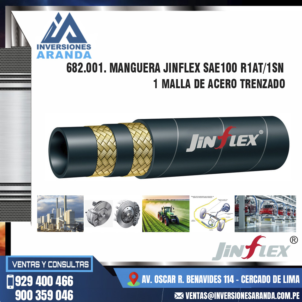 MANGUERA-ALTA-PRESION-R1-JINFLEX.jpg MANGUERA ALTA PRESIÓN R1 JINFLEX - Imagen 1