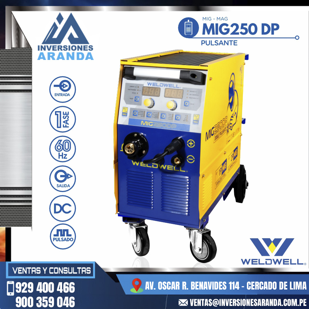 MAQUINA-DE-SOLDAR-MIG250-DP-WELDWELL®.jpg MAQUINA DE SOLDAR MIG250 DP - WELDWELL® - Imagen 1