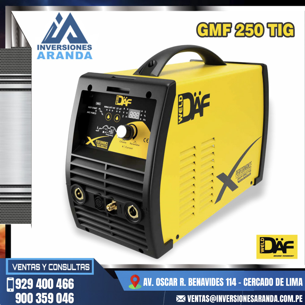 MAQUINA-DE-SOLDAR-WELD-DAF-GMF-250-TIG.jpg MAQUINA DE SOLDAR WELD DAF - GMF 250 TIG - Imagen 1