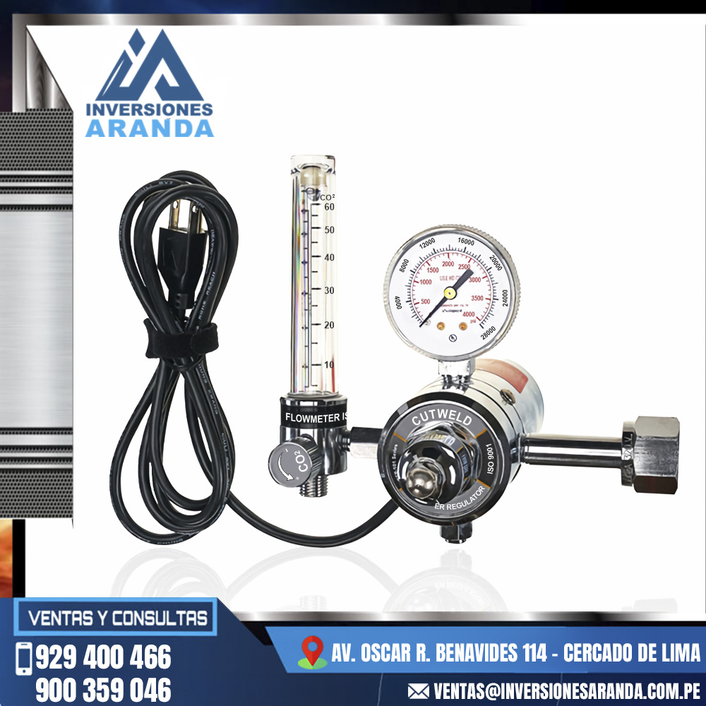 REGULADOR-CON-FLUJOMETRO-Y-CALENTADOR-PARA-CO2-KFR101-CUTWELD.jpg REGULADOR DE CO2 CON CALENTADOR CUTWELD - Imagen 1