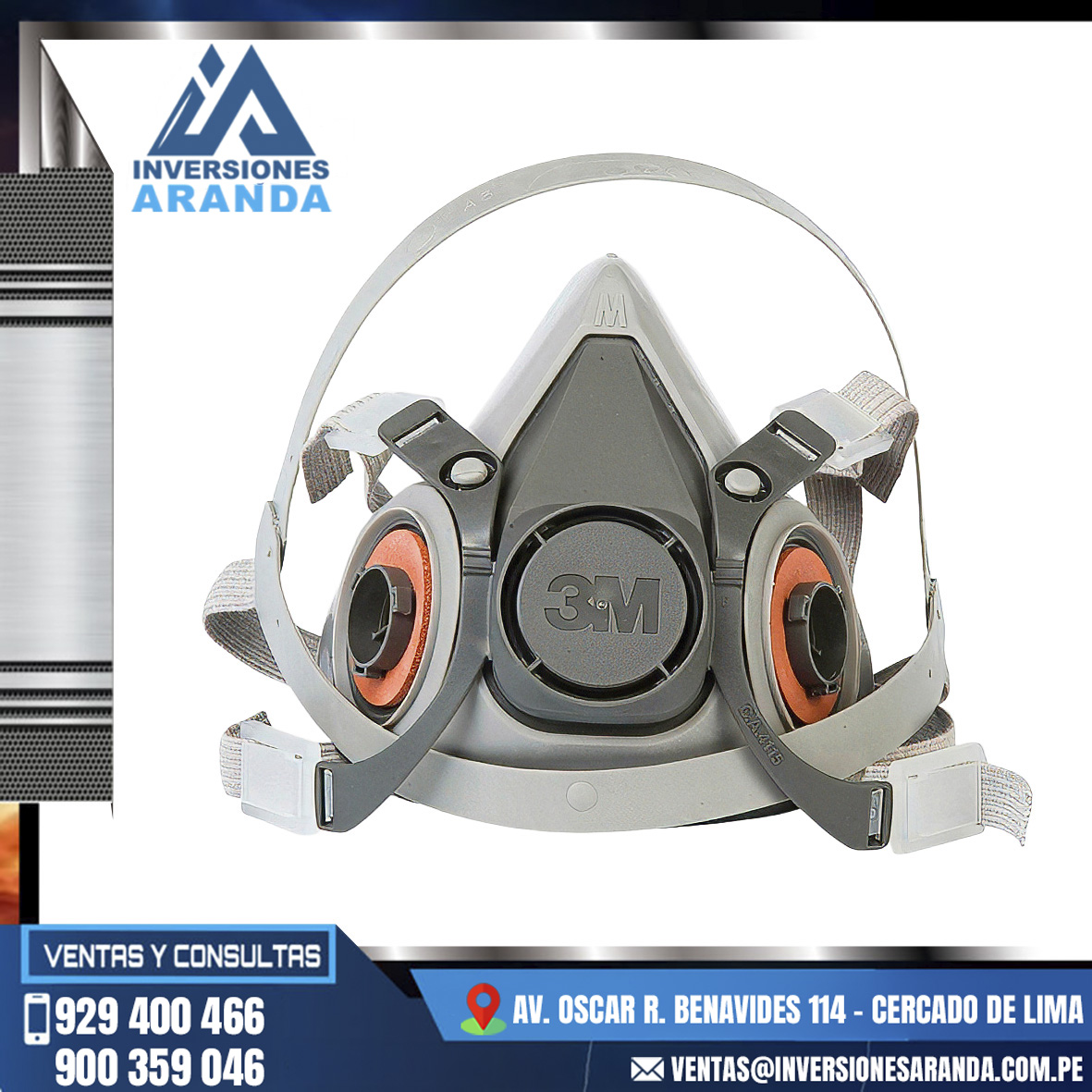 RESPIRADOR-DE-MEDIA-CARA-3M™-6200.jpg RESPIRADOR DE MEDIA CARA 3M™ 6200 - Imagen 1