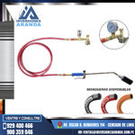 SOPLETE DE CALENTAMIENTO PARA BALON DE 10KG CON MANOMETRO Y VALVULA ANTIRETORNO WPK070 PLUS
